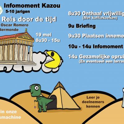 Flyer infomoment van Kazou voor ouders van deelnemers