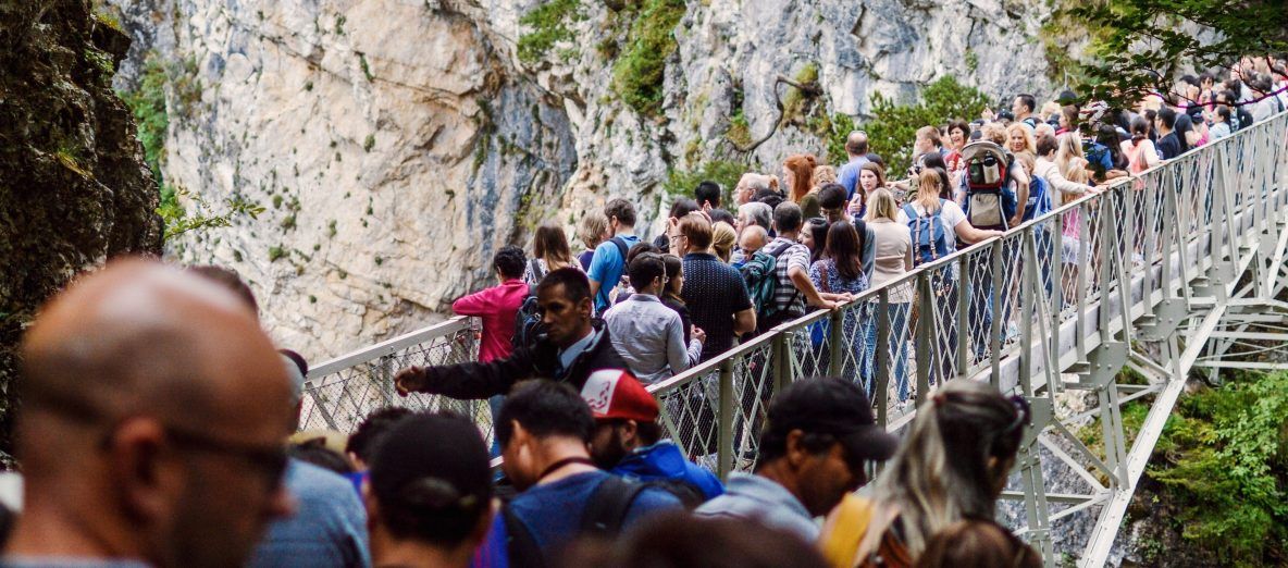 Overvloed aan toeristen bij Neuschwanstein